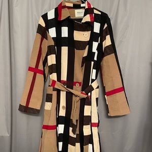 BB print trench coat